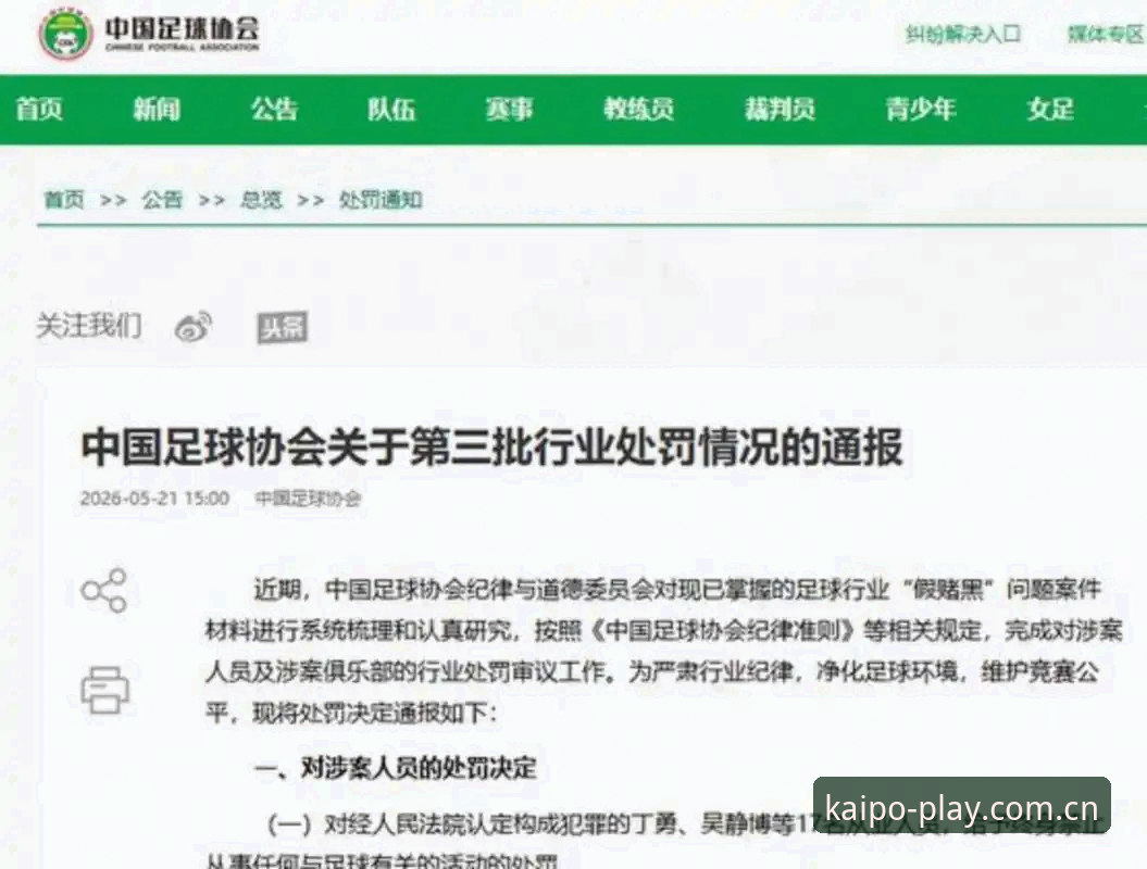 开元棋盘中国官网 中国足协第三批禁足名单深度对比:终身禁赛vs五年禁赛,哪些行为最致命?